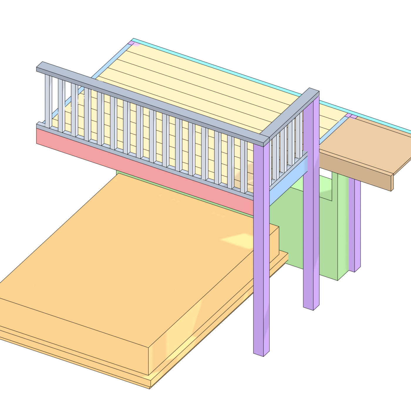 Step 5 — queen platform.